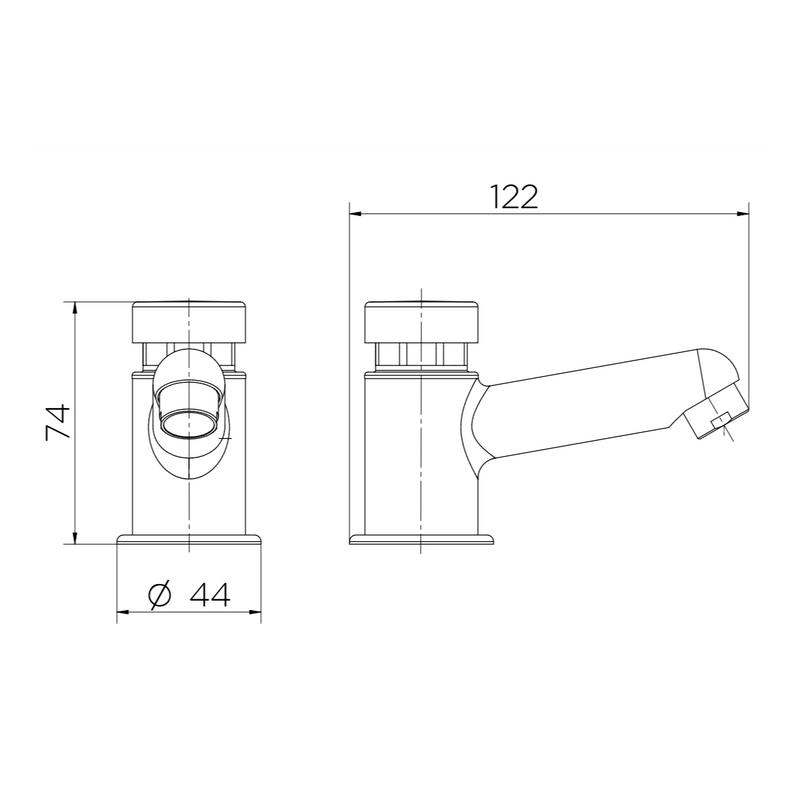 Torneira De Mesa Para Lavatorio Pressmatic Compact Chrome Docol 17160606