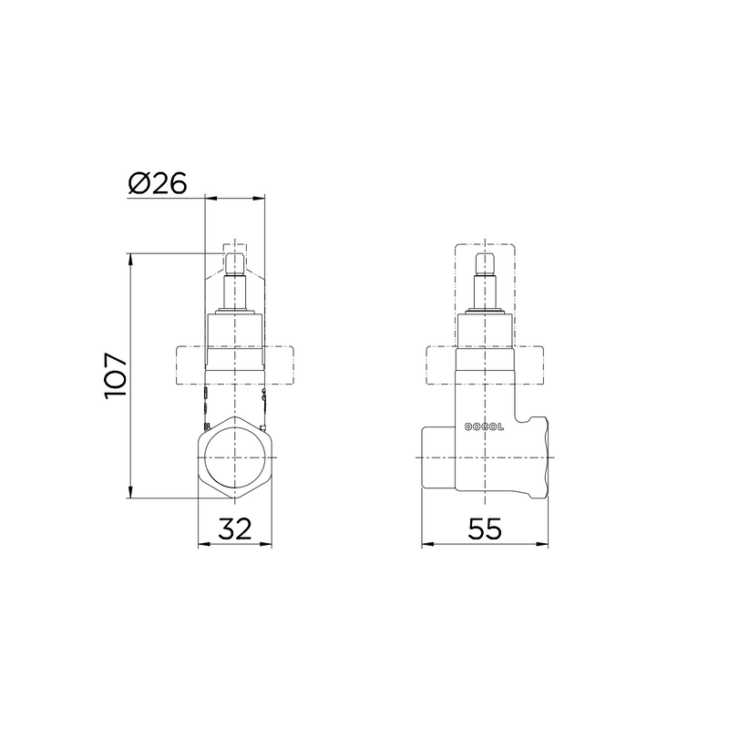 Registro de Pressão Docol Base 3/4" 25140600