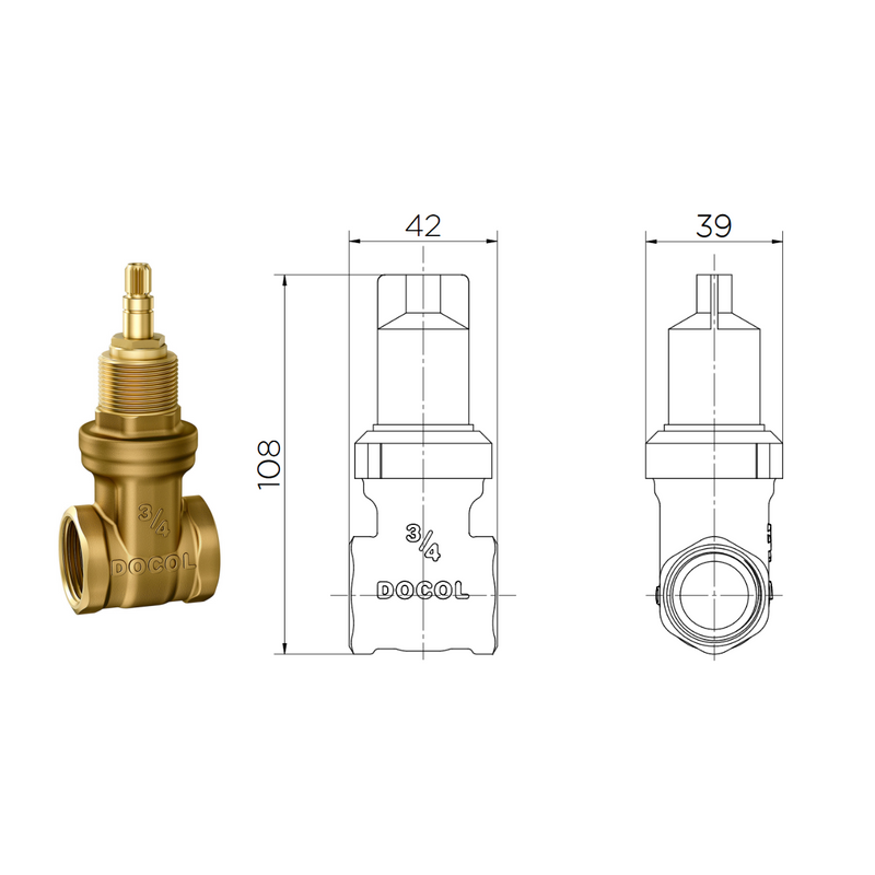 Registro de Gaveta Docol Base 3/4" 25130600