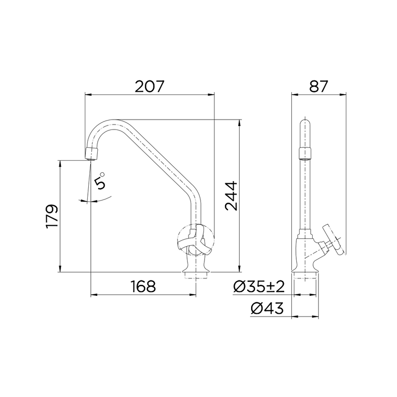 Torneira para Cozinha 1/2" Primor Cromado Docol 00673406